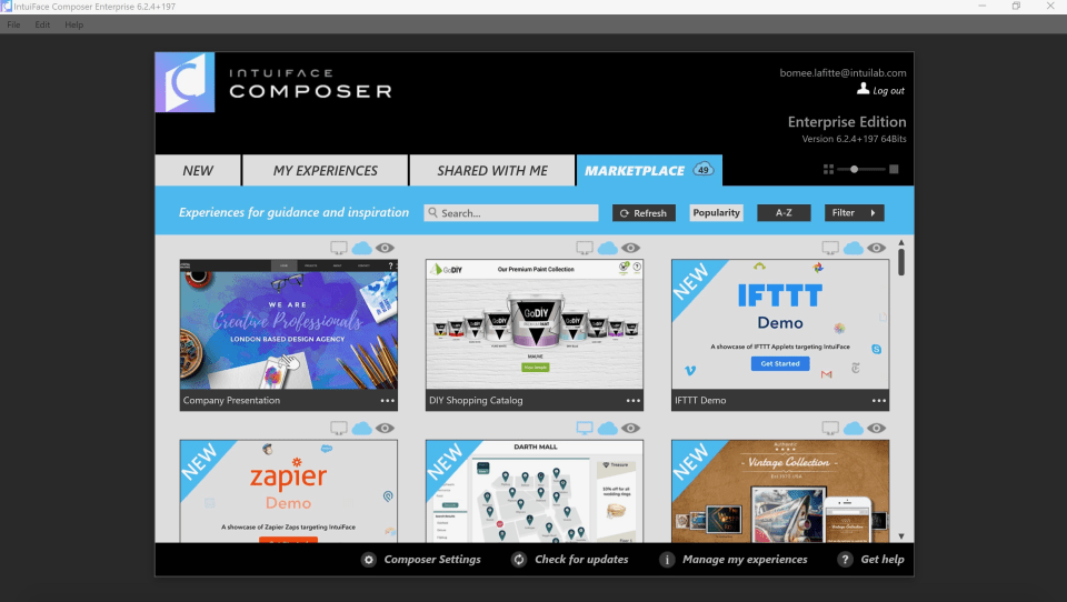 Intuiface Composer Interactive Display Software