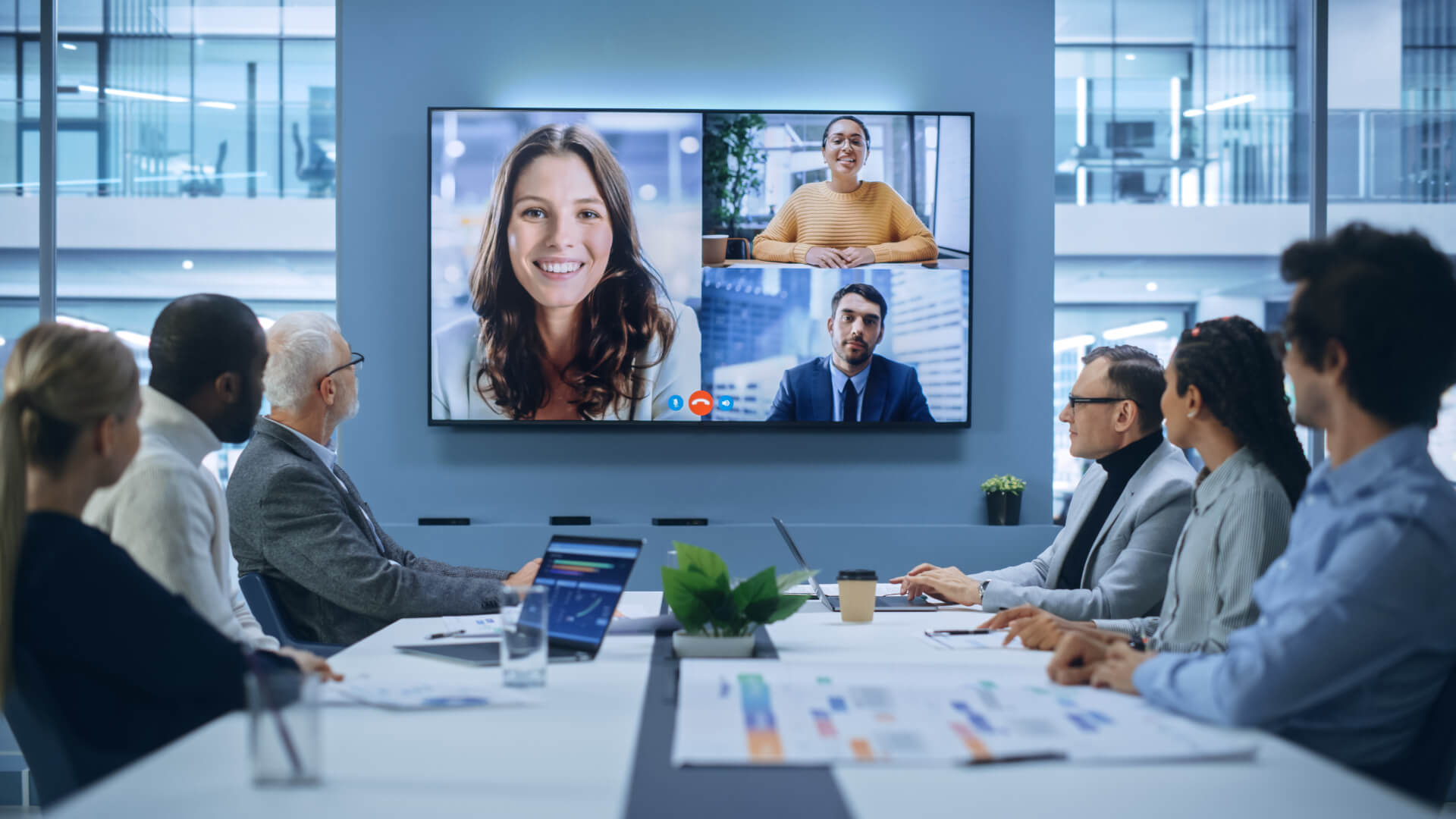corporate team video conferencing