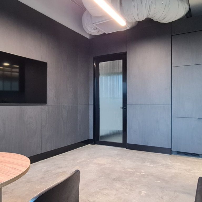 AV equipment installed in office space