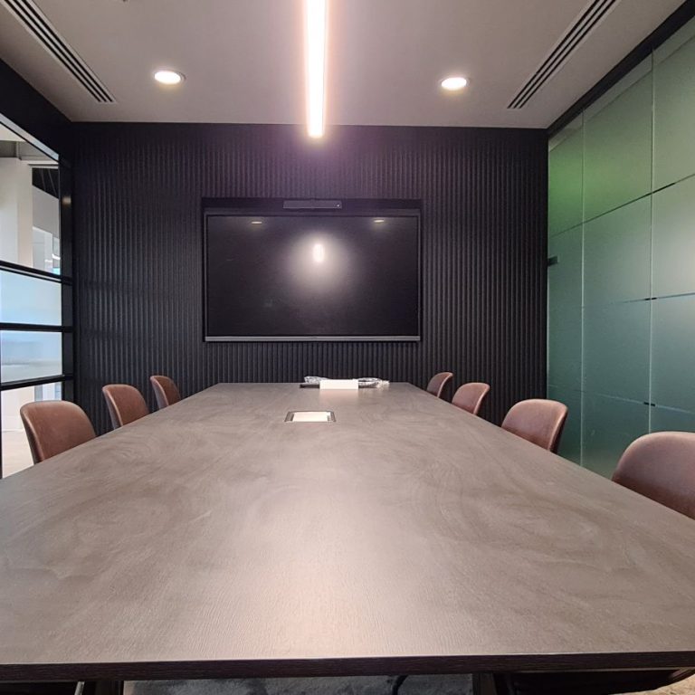 Audio visual setup with wireless presentation system for businesses